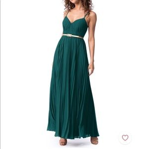 Azazie Canela Bridesmaid Dress Size 14 Peacock NWT